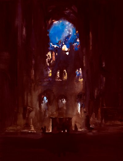 Interiér Notre-Dame od Daniel Cacouault