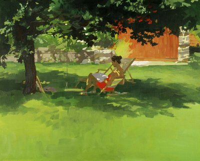 Čtečka (akryl na plátně) od Daniel Cacouault