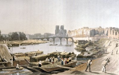Notre Dame, Ile de la Cite, Ile Saint Louis a Pont de la Tournelle od Daniel Havell