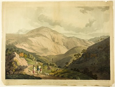 Údolí Sandy Bay, Svatá Helena od Daniel Havell