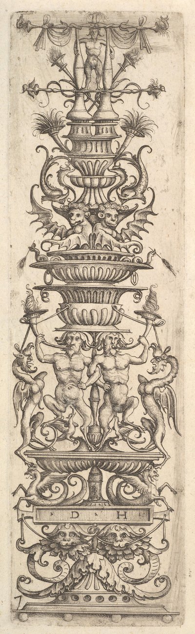 Candelabra groteska, ca. 1485-1536. od Daniel Hopfer