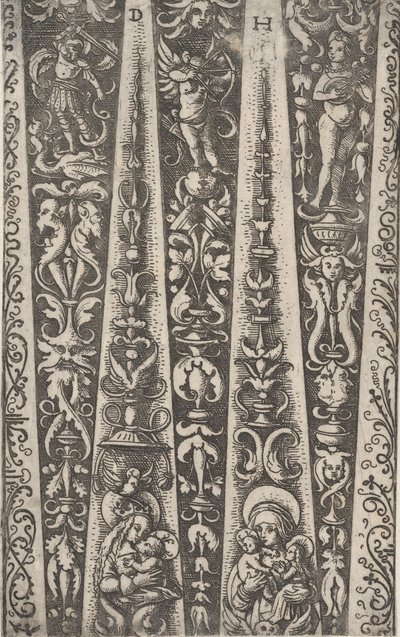 Design pro kanály vroubkovaného brnění, ca. 1515. od Daniel Hopfer