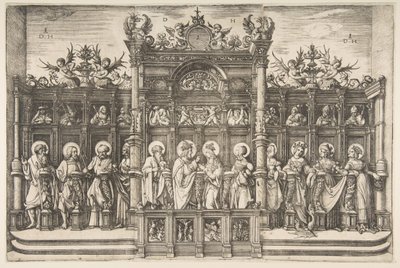 Velký sborovna s Kristem žehnajícím Panně, ca. 1518-20. od Daniel Hopfer