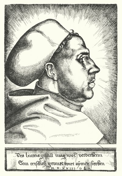Martin Luther, německý protestantský reformátor od Daniel Hopfer