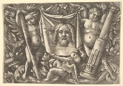 Sudarium držené dvěma anděly, ca. 1515. od Daniel Hopfer