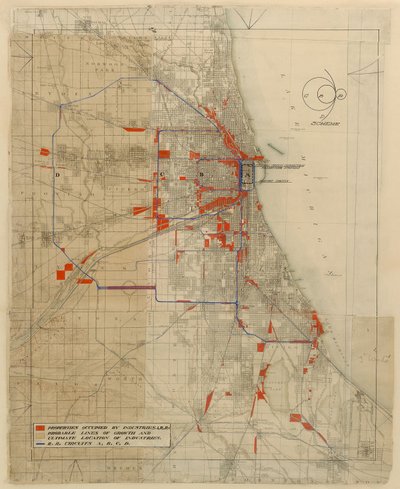 Plán Chicaga, Chicago, Illinois, Schéma železničních okruhů od Daniel Hudson Burnham