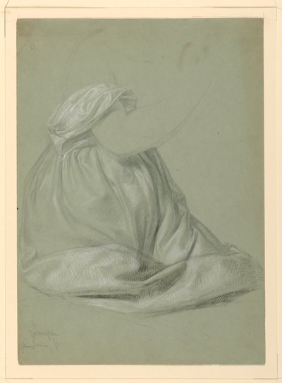 Studie sukna pro "A Magdalen" od Daniel Huntington
