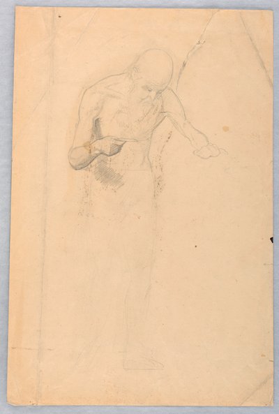 Kresba, Stojící vousatý muž, 1852 od Daniel Huntington
