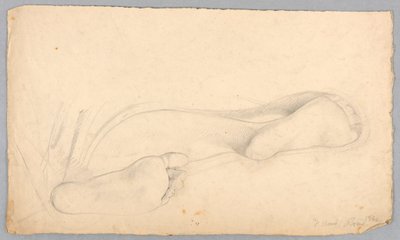 Kresba, spodní část páru nohou, 1840 od Daniel Huntington