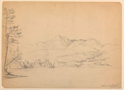 Kresba, Chocorua Mountain z rybníka Cara