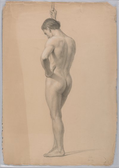 Kresba, Stojící mužský akt, listopad 1866 od Daniel Huntington