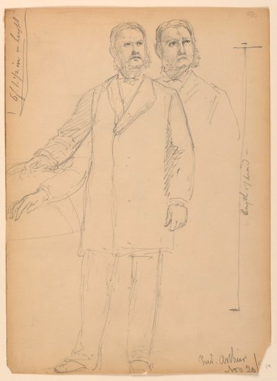 Kresba, prezident Chester A. Arth, 1850 od Daniel Huntington