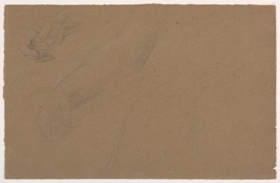 Kresba, studie pravé ruky, 1850-60 od Daniel Huntington