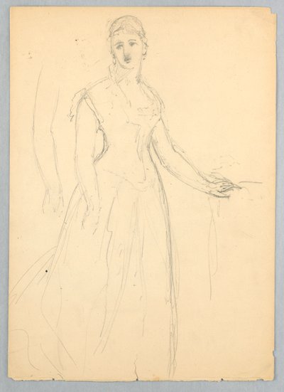 Kresba, Skica k portrétu Belly Worshamové, 1878 od Daniel Huntington