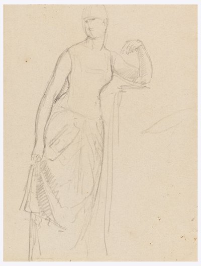 Kresba, skica k portrétu paní Belly Worshamové, 1878 od Daniel Huntington
