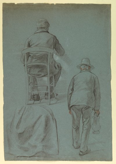 Kresba, Drapérie sukně pro paní Sheppard Gandyovou, 1859 od Daniel Huntington