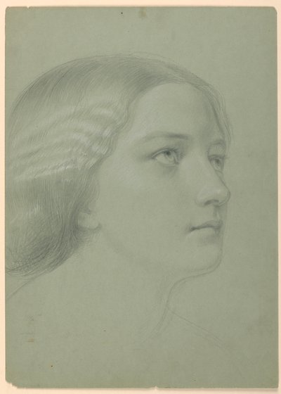 Kresba, studie k "Magdaleně", F, 1852 od Daniel Huntington