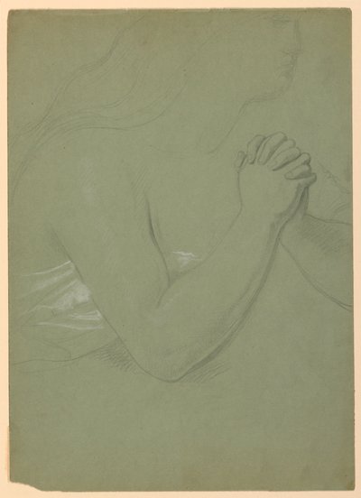 Kresba, studie k "Magdaleně", F, 1852 od Daniel Huntington