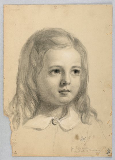 Kresba, studie k duplikátu "Christiany", 1850 od Daniel Huntington