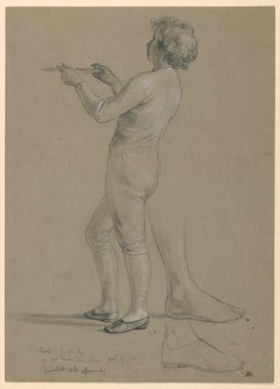 Kresba, studie k "Přijetí Marthy Washingtonové", 1860 od Daniel Huntington