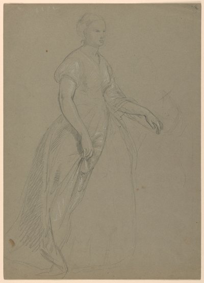 Kresba, studie k "Přijetí Marthy Washingtonové", 1860 od Daniel Huntington
