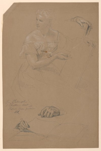 Kresba, Studie pro "Filosofii křesťanského umění", 1868 od Daniel Huntington