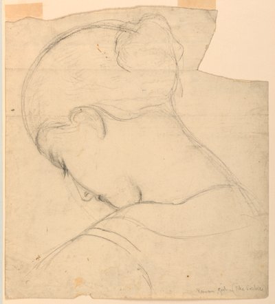 Kresba, Studie k "Římance", Hlava ženy, 1841 od Daniel Huntington
