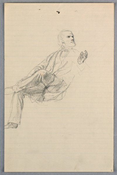 Kresba, Studie pro "Vědeckou skupinu", 1858 od Daniel Huntington
