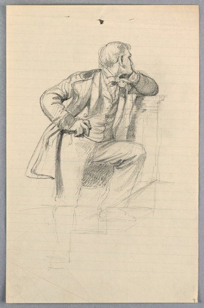 Kresba, Studie pro "Vědeckou skupinu", 1858 od Daniel Huntington