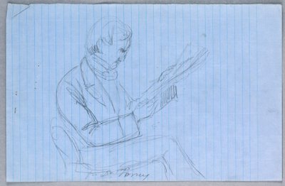 Kresba, Studie pro "Vědeckou skupinu", 1858 od Daniel Huntington