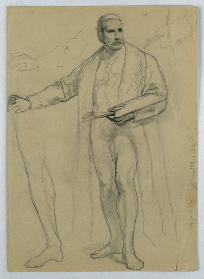 Kresba, Studie k "Tizianovi", 1866 od Daniel Huntington