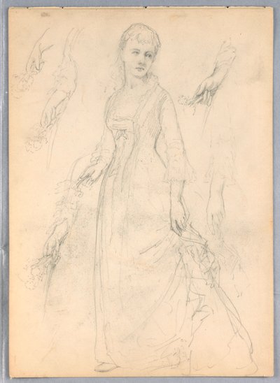 Kresba, Studie k filmu "Tizián ukazuje", 1872 od Daniel Huntington