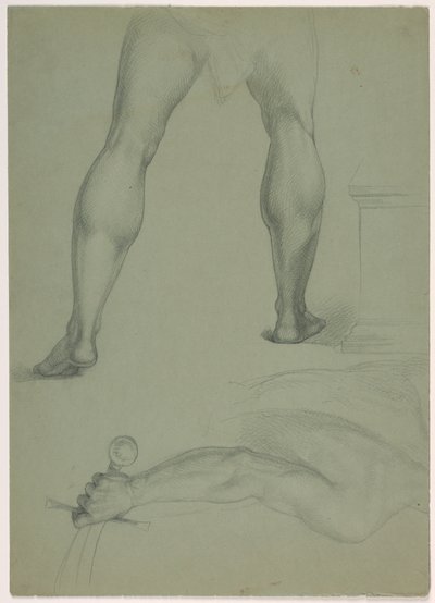 Kresba, Dvě anatomické studie, asi 1850 od Daniel Huntington