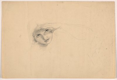 Kresba, Žena si chrání oči, asi 1844 od Daniel Huntington