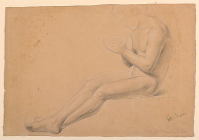 Figurální studie pro "Přijímání nemocných" od Daniel Huntington