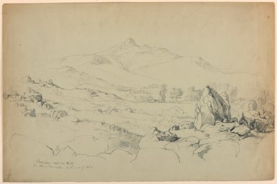 Mount Chocorua z kopce poblíž Tamworth, jihozápadně od jezera od Daniel Huntington