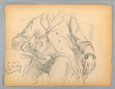 Studie k portrétu Hon. Robert C. Winthrop pro Historical Society, Mass. od Daniel Huntington