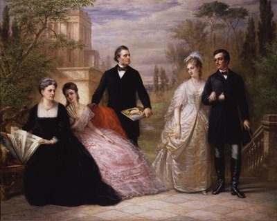 The Field Family in a Garden, 1869. od Daniel Huntington