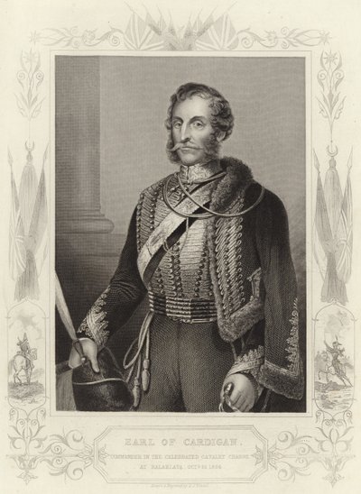 Earl of Cardigan (rytina) od Daniel John. Pound