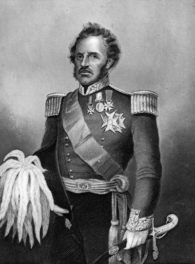 Generál Sir De Lacey Evans, britský voják, 1857 od Daniel John Pound