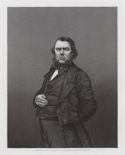 Hugh Stowell Brown, manský křesťanský kazatel a sociální reformátor (rytina) od Daniel John. Pound