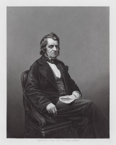 John Arthur Roebuck, britský politik (rytina) od Daniel John. Pound