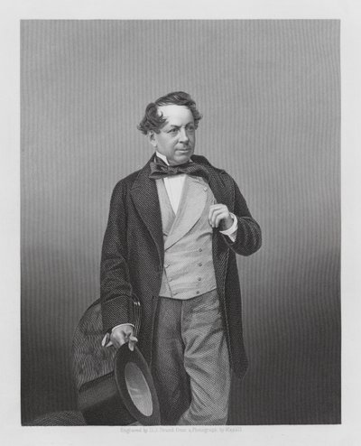 John Baldwin Buckstone, anglický herec a dramatik (rytina) od Daniel John. Pound