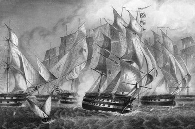 Vítězství Sira Charlese Napierse u Cape St Vincent, 5. července 1833, 1857. od Daniel John Pound