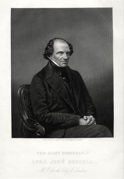 The Right Honorable John Russell, 1. Earl Russell, britský liberální státník, c1880 od Daniel John Pound