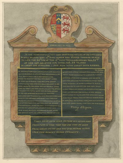 Památník paní Mary Skippon z Acton Church od Daniel Lysons