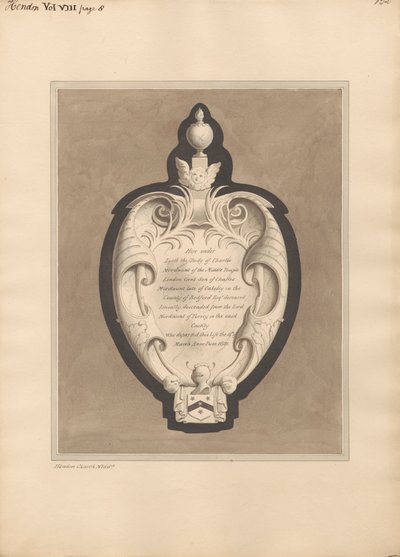 Památník Charlese Mordaunta z Hendon Church od Daniel Lysons