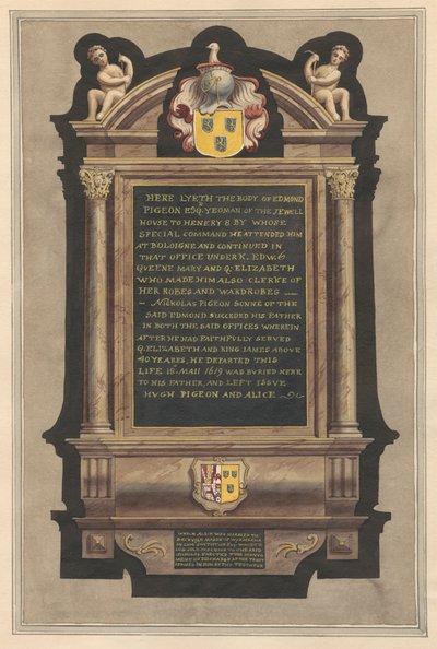 Památník Edmonda Pigeona a Nickolase Pigeona z Hampton Church od Daniel Lysons
