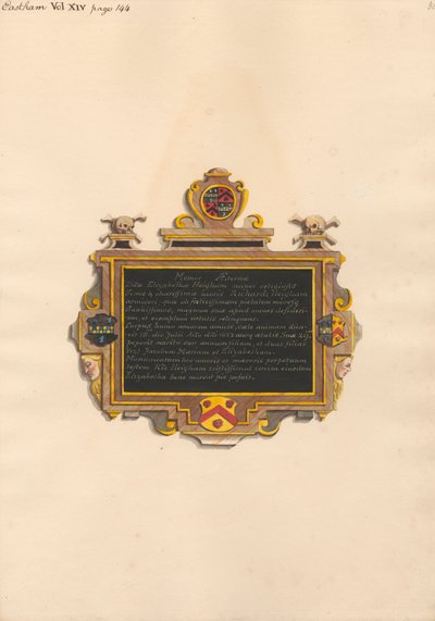 Památník Elizabeth Heigham z East Ham Church od Daniel Lysons