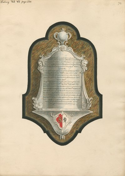 Památník Johna Lovinga a jeho manželky Ann z Ealing Church od Daniel Lysons